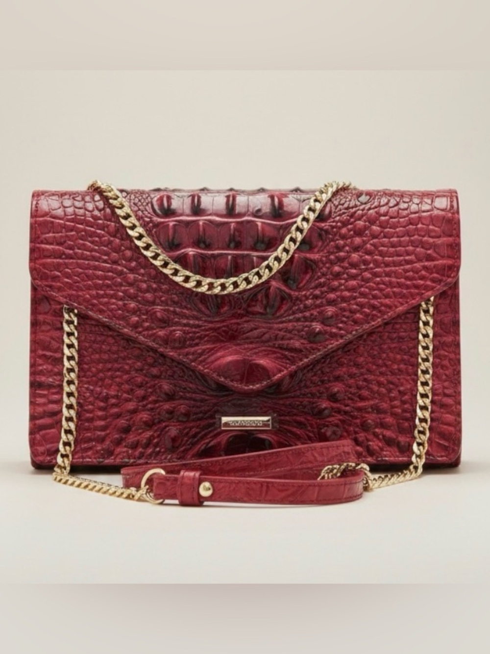 Brahmin Wendy Merlot Ombre Genuine Leather Crossbody NWT